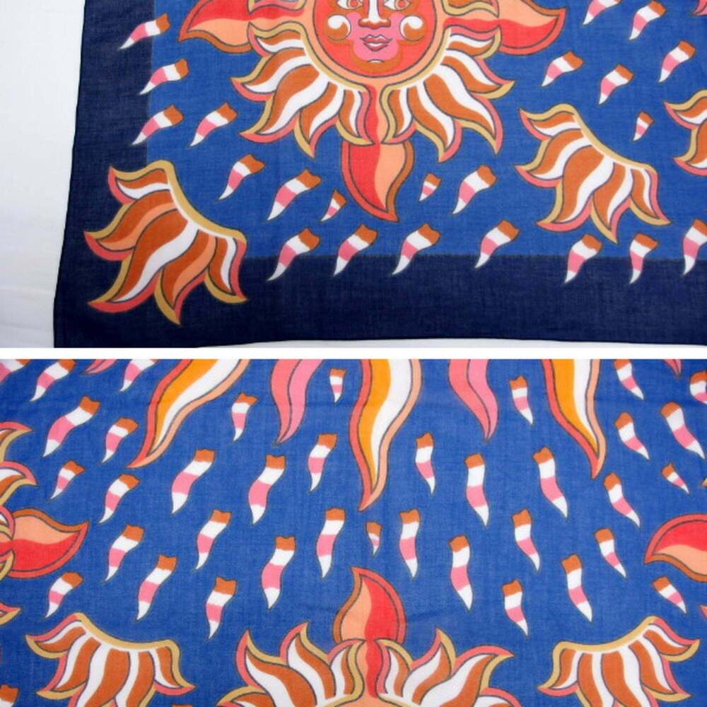HERMES Authentic Blue Scarf - Picture 8 of 11